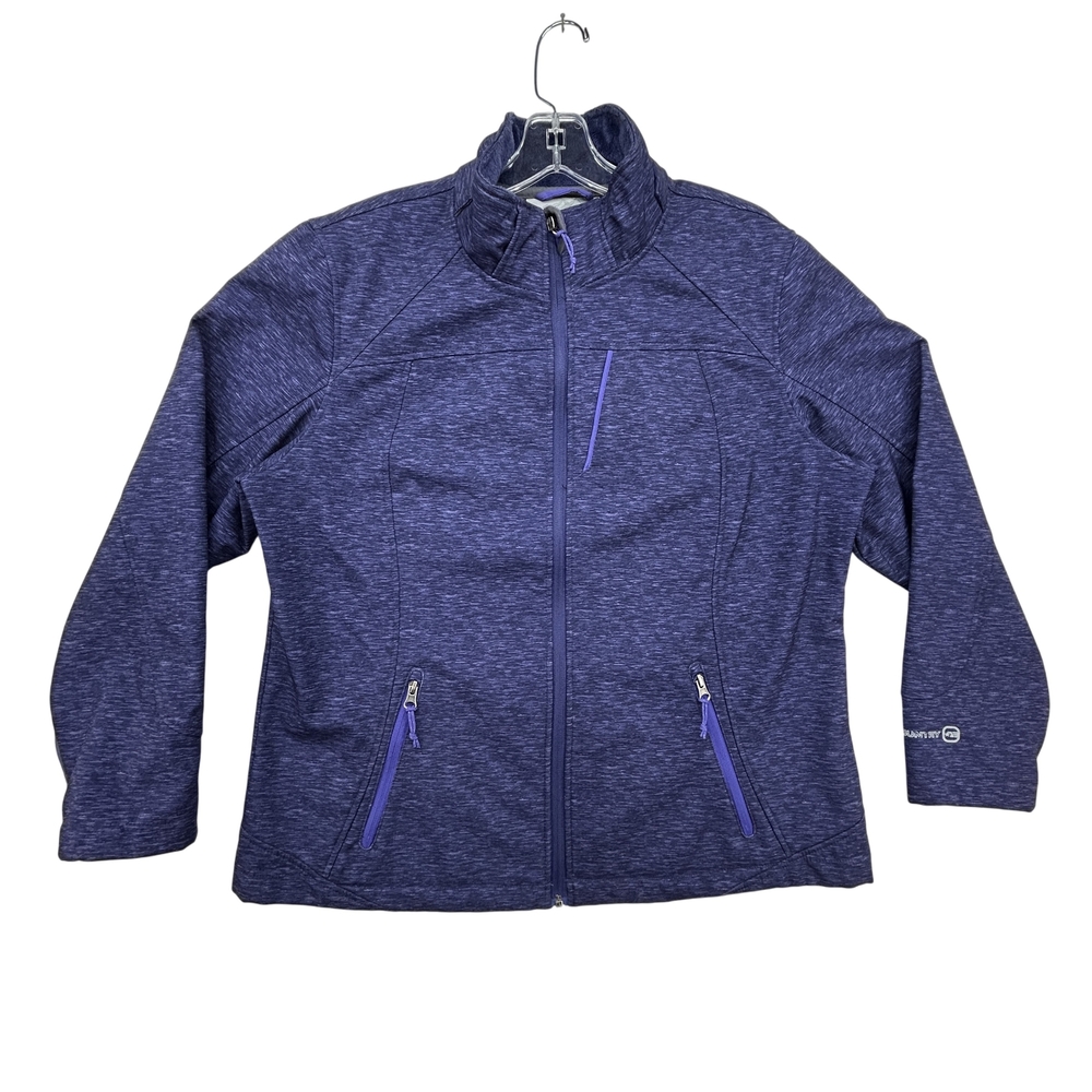 Free Country Jacket Womens XL Full Zip Stretch Fleece Lined Outdoor RN#82608